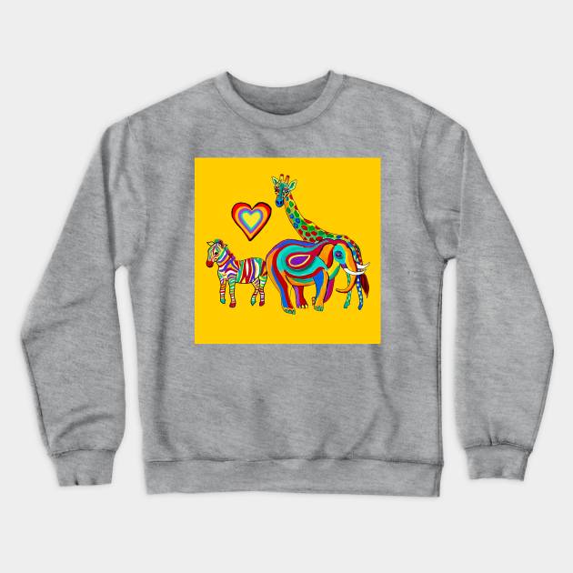 Rainbow Savanna (yellow) Crewneck Sweatshirt by MagaliModoux